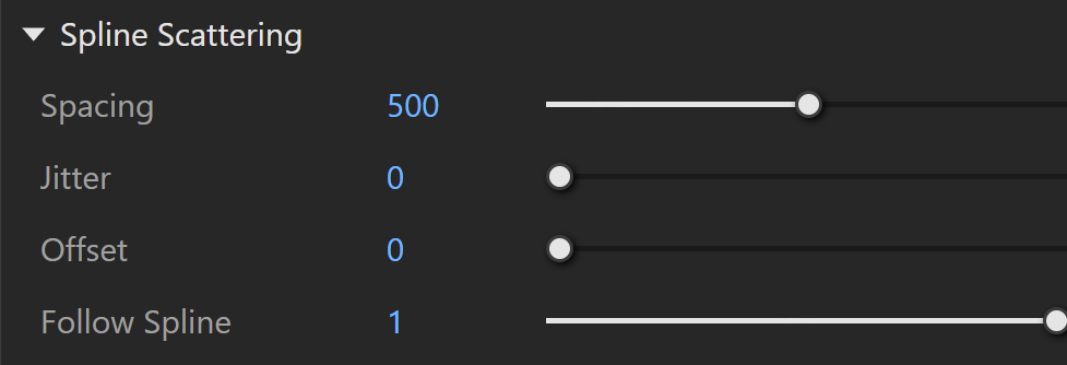 SketchUp2023_VRay6.2_Scatter_Parameters_Spline