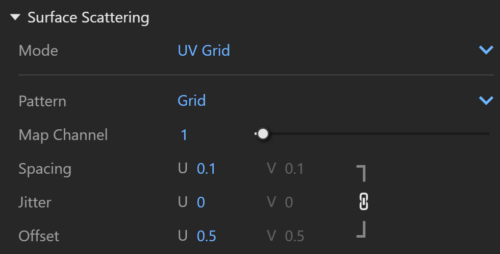 SketchUp2023_VRay6.2_Scatter_Parameters_Surface_UVGrid