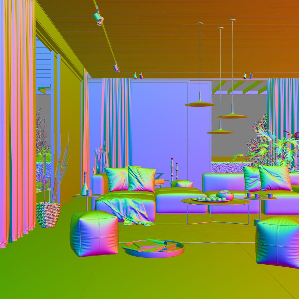 Application SDK > Utility Render Elements > VRaySamplerInfo_ReflectionVector_CameraSpace.jpg