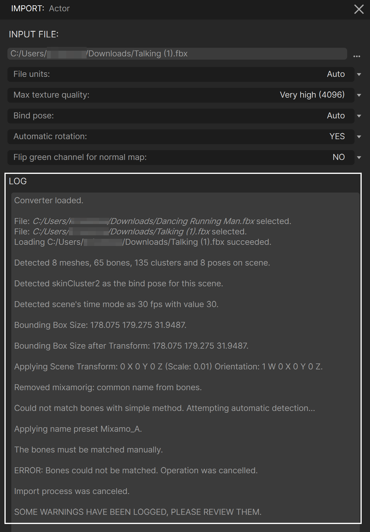 Chaos Anima > Import Custom Rigged Animable Models > anima6_projects_import_notes_log.png