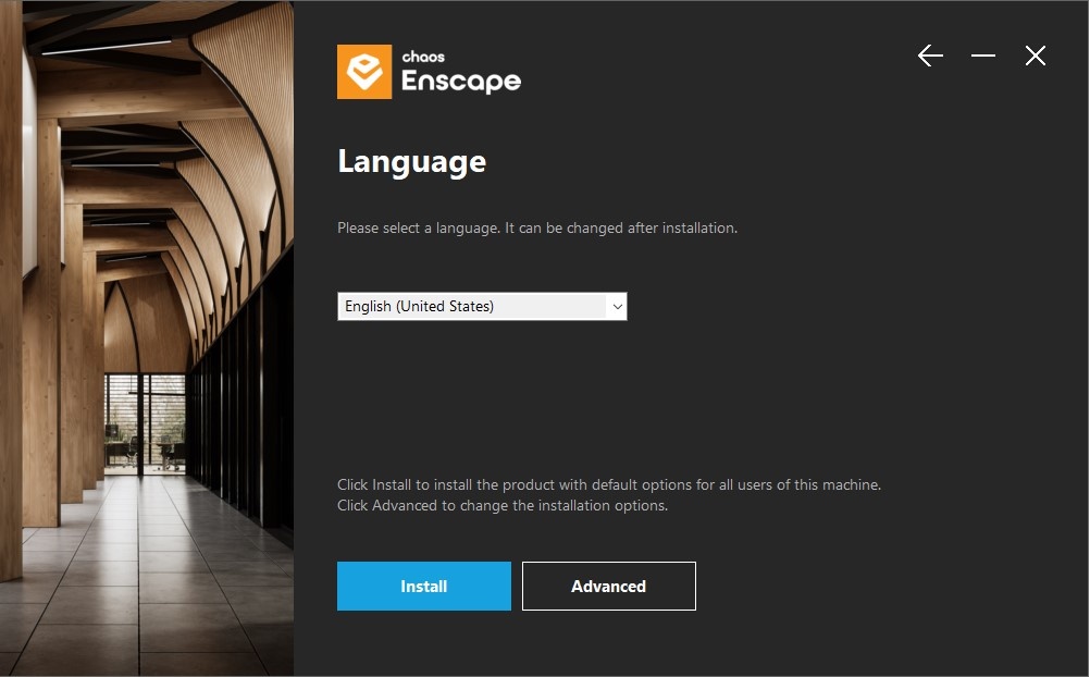 Enscape for SketchUp > Cloud-based Floating Licensing > enscape_installation_install_window.jpg