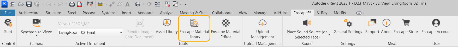 Enscape for Revit > Material Library > Enscape_RevitToolbar_Win.png