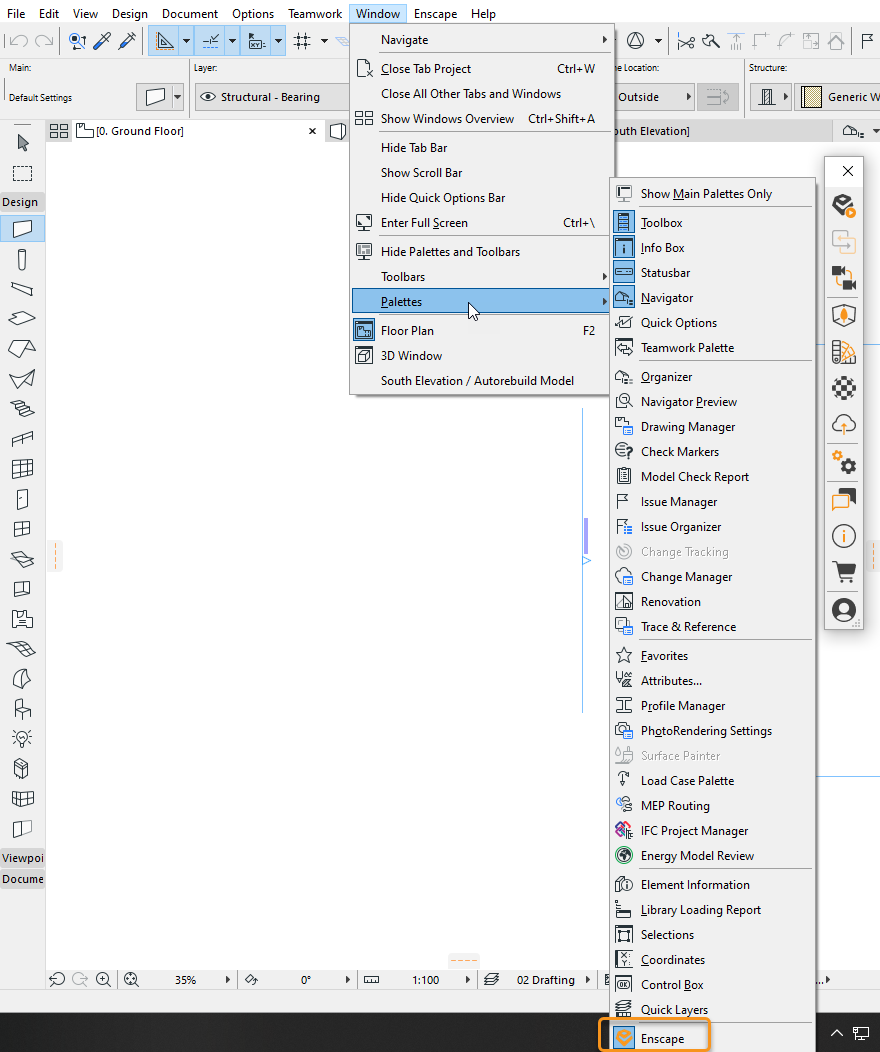 Enscape for Archicad > Enable Enscape > eec_open_palette.png
