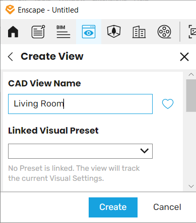 Enscape for Vectorworks > Create Select and Update a View > Enscape_Vectorworks_CADName.png
