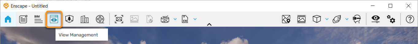 Enscape for Vectorworks > Create Select and Update a View > Enscape_Vectorworks_Toolbar.png