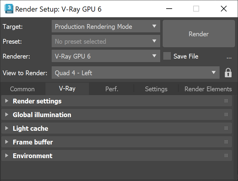 V-Ray GPU Render Settings - V-Ray for 3ds - Chaos Help