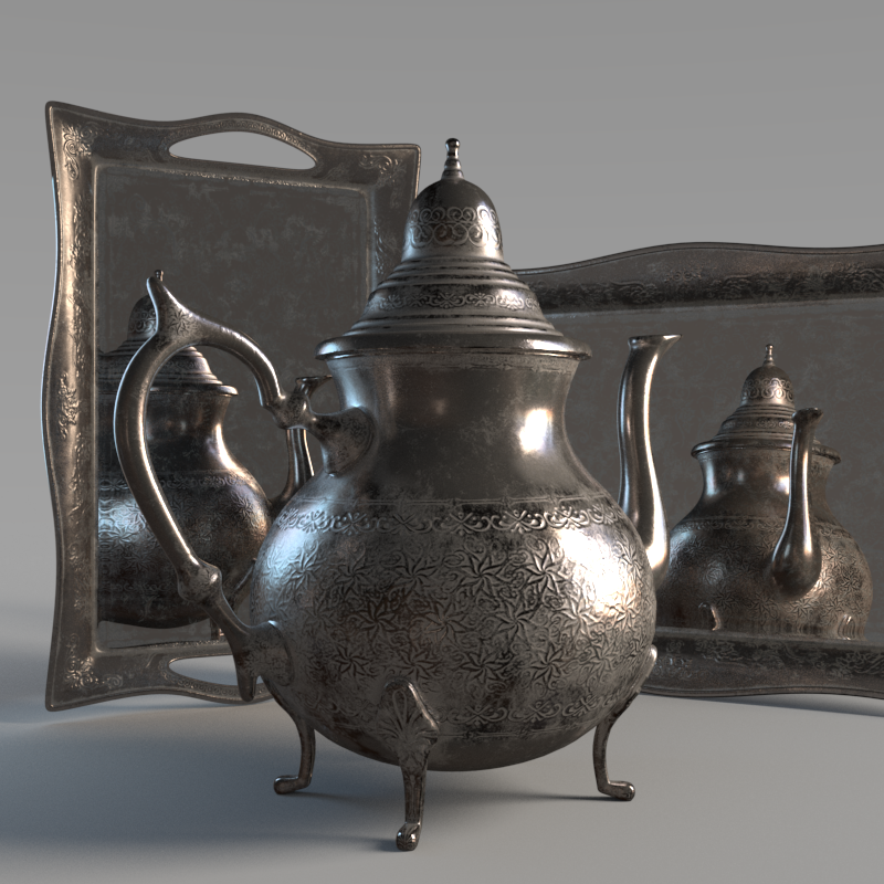 V-Ray for 3ds Max > Setting Different Environment Priorities to Environment Maps > teapot_EP.png