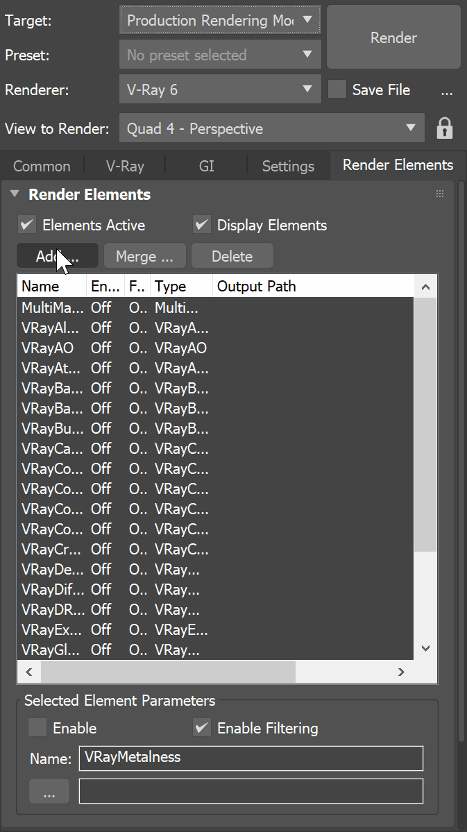 Render Elements - V-Ray for 3ds Max - Help