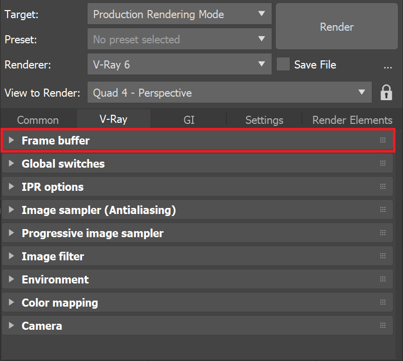 Frame Buffer Settings - V-Ray for 3ds Max - Chaos Help Frame Buffer Settings - V-Ray for 3ds Max - Chaos Help