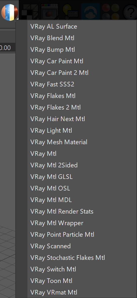 V-Ray for Maya > VRayMtlMDL > maya2020_50010_VRayMtlsfromShelf.png