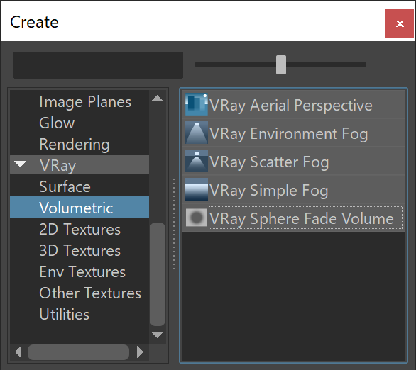 V-Ray for Maya > VRaySphereFadeVolume > maya2022_60010_vraySphereFade_hypershade.jpg.png