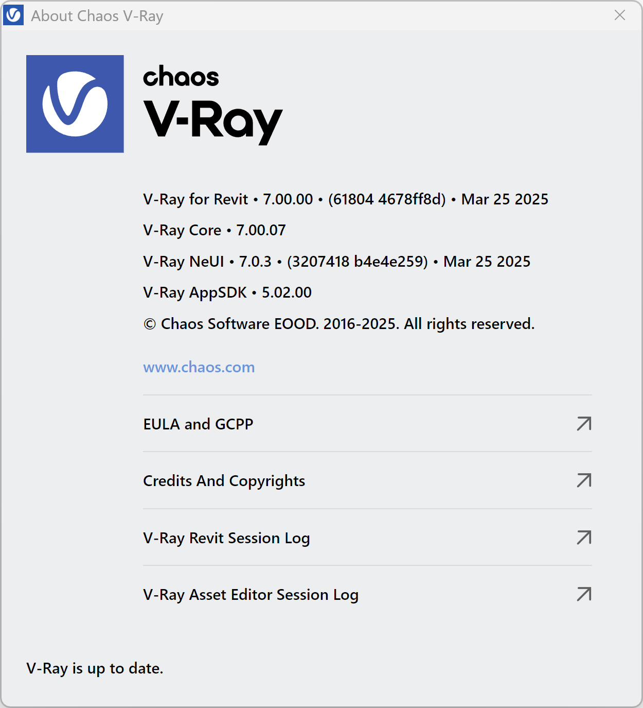 V-Ray for Revit > User Interface > Revit2025_VRay7.1.0_UserInterface_About.png