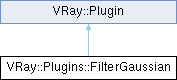 VRay SDK for C++: VRay::Plugins::FilterGaussian Class Reference